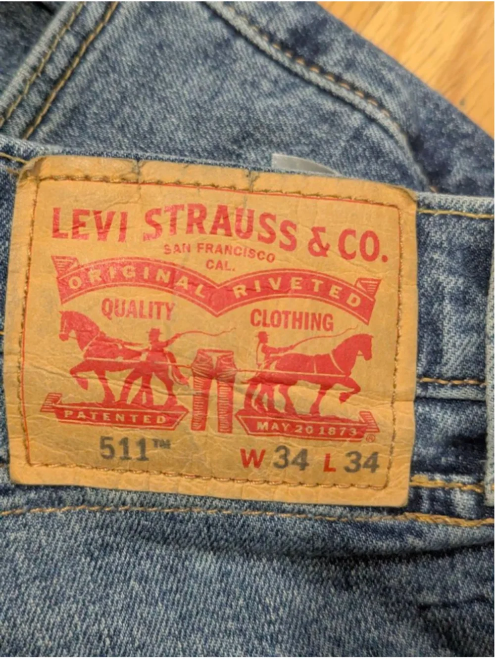 Levi's 511 Slim Straight Jeans Waist 34 Inseam 32